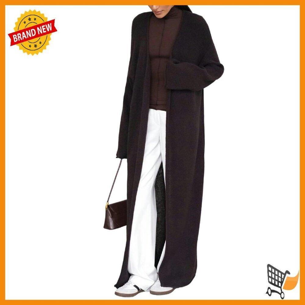 Long Cardigan Lightweight Open Front Duster Sweater Loose Knit Maxi Coat